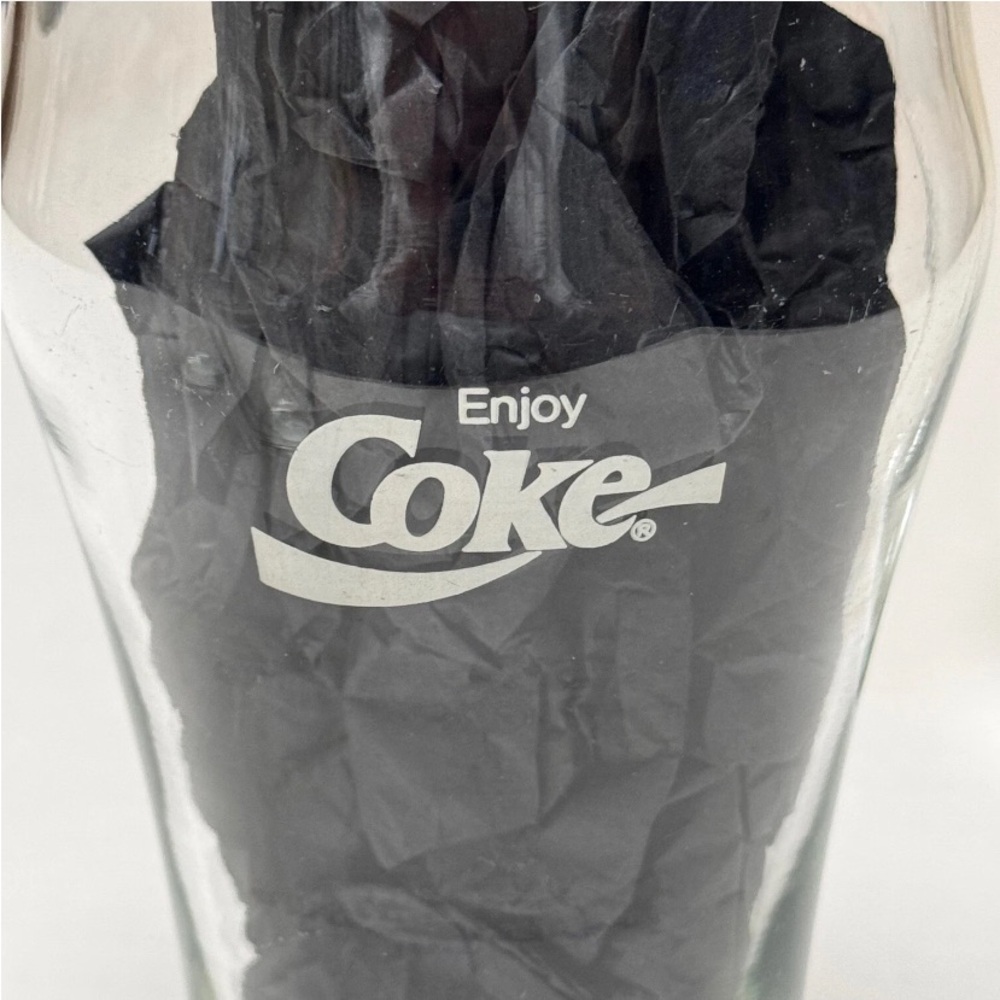 Coca-Cola 1970s Vintage 6.5" ENJOY COKE Bell Glass Tumbler Cup White Large - Picture 4 of 10